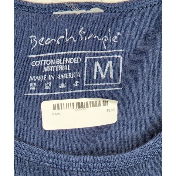 Rare Beach Simple Logo Medium Cotton Blend Women U.S.A Made Tank Top - Picture 2 of 7